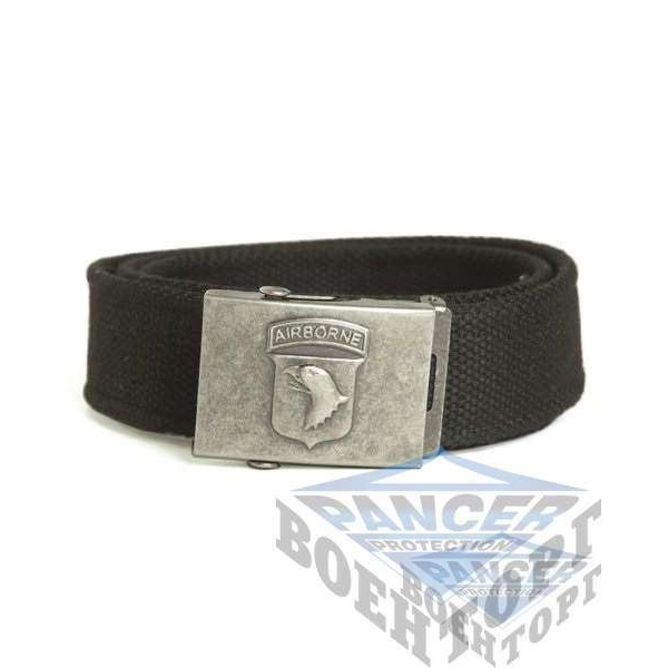 Пояс брючный лого AIRBORNE черный (100% Polyester, 4 см, пряжка сталь) - 2591090