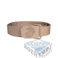Пояс брючний WEB BELT лого USMC хакі (100% Polyester, 3см)