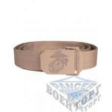 Пояс брючный WEB BELT лого USMC хаки (100% Polyester, 3см)