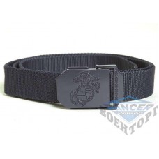 Пояс брючний WEB BELT лого USMC темно-синій (100% Polyester, 3см)