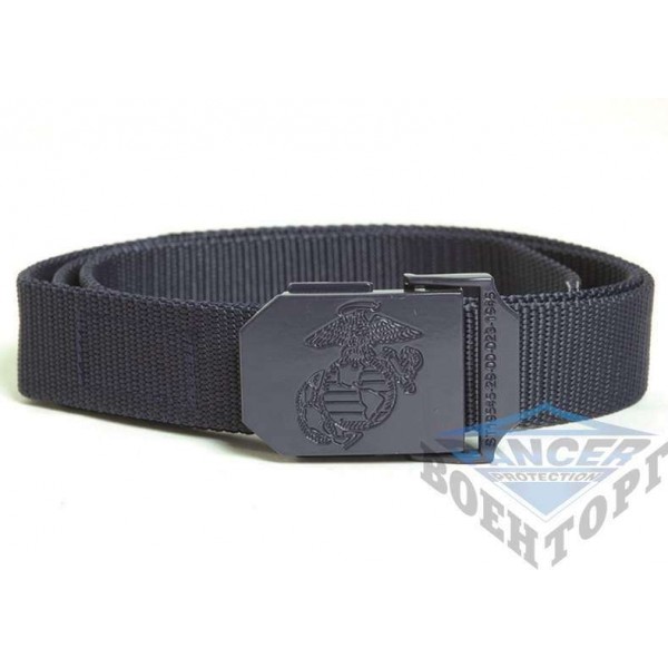 Пояс брючний WEB BELT лого USMC темно-синій (100% Polyester, 3см) - 2591100