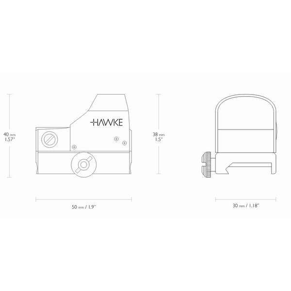 Приціл коліматорний Hawke RD1x WP Digital Control (Weaver) - 2591134 Приціл коліматорний Hawke RD1x WP Digital Control (Weaver) - 2591134