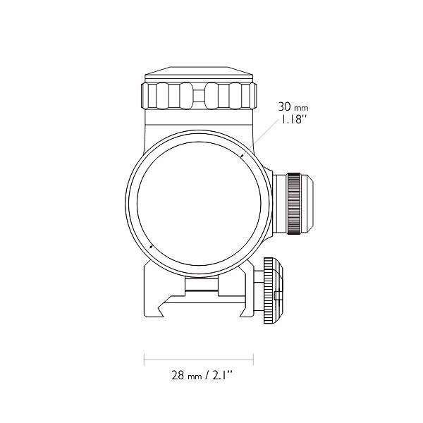 Приціл коліматорний Hawke RD1x30M WP (Weaver) - 2591156 Приціл коліматорний Hawke RD1x30M WP (Weaver) - 2591156
