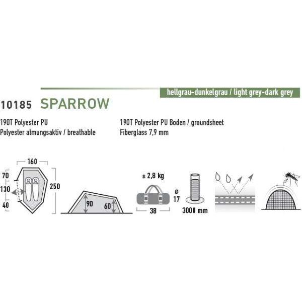 Палатка High Peak Sparrow 2 Gray - 2591326
