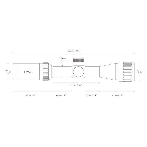 Приціл оптичний Hawke Vantage 2-7x32 AO (Mil Dot) - 2591330 Приціл оптичний Hawke Vantage 2-7x32 AO (Mil Dot) - 2591330