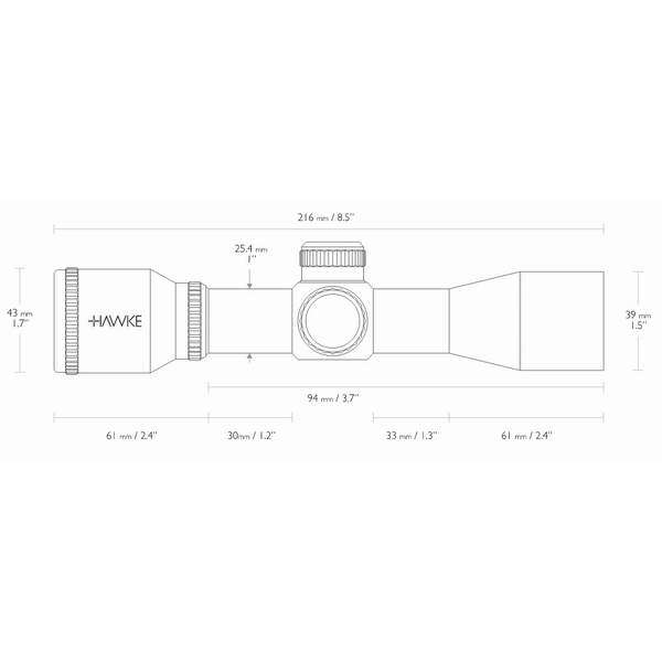 Приціл оптичний Hawke XB Crossbow 3x32 (SR IR) + сумка - 2591358