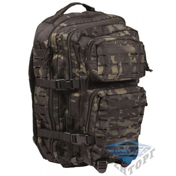 Рюкзак штурмовий великий LASER CUT 36л (51х29х28) камуфляж мультикам чорн. - 2591669