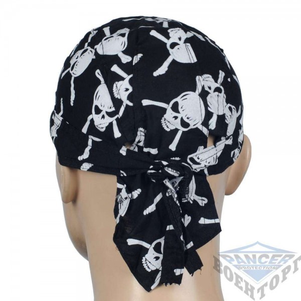 Сандана черная с черепами (100% хлопок) - 2591706