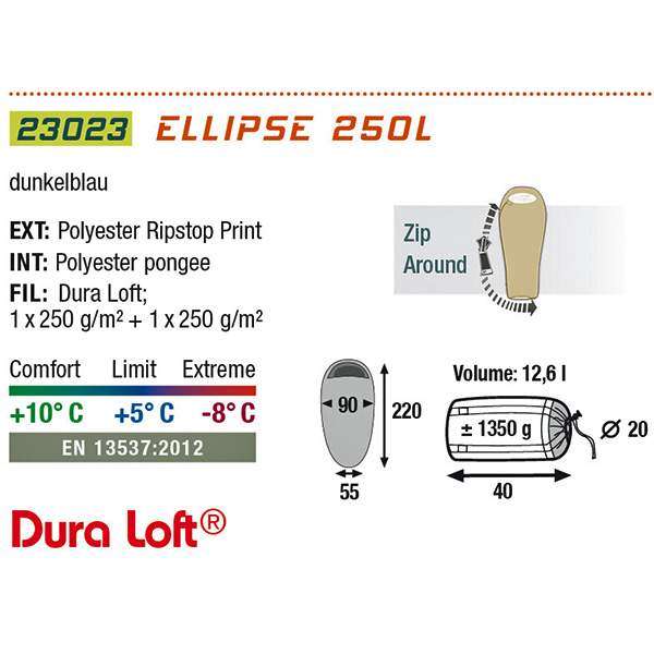 Спальный мешок High Peak Ellipse 250L / +5&"#176;C (Left) - 2591823 Спальный мешок High Peak Ellipse 250L / +5&"#176;C (Left) - 2591823