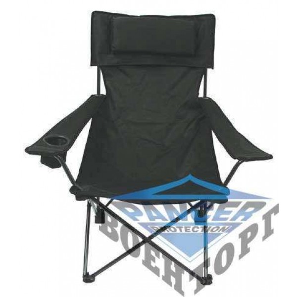 Стул складной с подлокотником, подушкой и подстаканником, MFH De Lux - 2591915