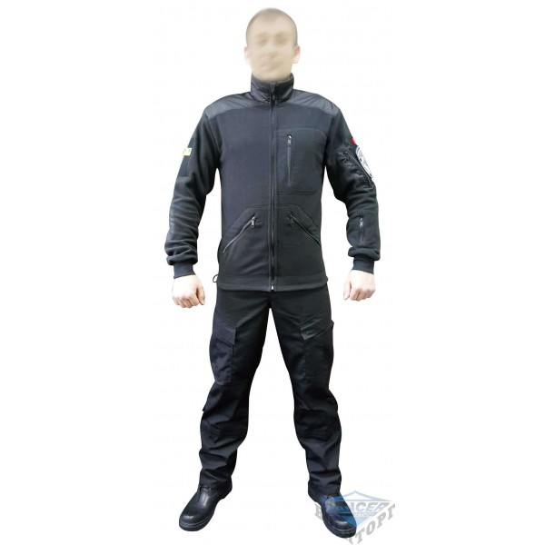 Тактична флісова кофта чорна - 2592095