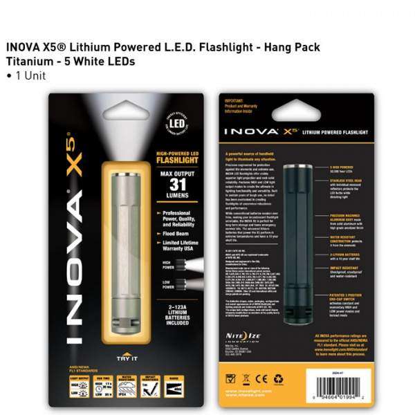 Ліхтар Inova X5-Titanium (31 Lm) - 2592413 Ліхтар Inova X5-Titanium (31 Lm) - 2592413