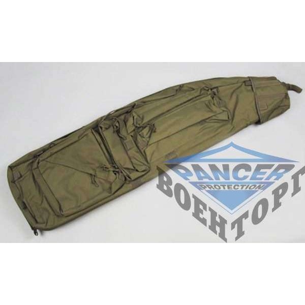 Чехол для ружья Олива под оптику с бок.карманом со вставкой изолон (1,3 м) - 2593078