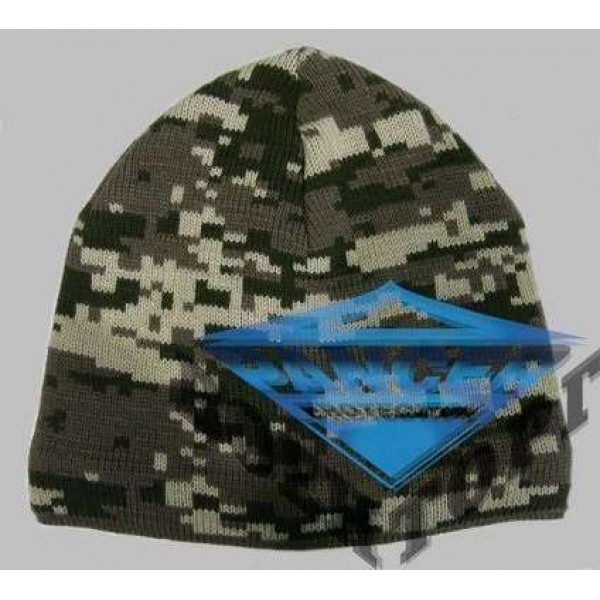 Шапка ВСУ піксель в'язана на флісі - 2593124