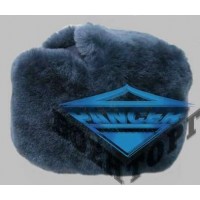 Шапка вушанка ВВС синя натуральне хутро
