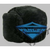 Шапка вушанка НГУ чорна штучне хутро