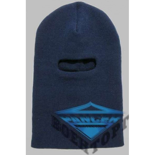 Шапка феска (балаклава) вязаная темно синяя - 2593142