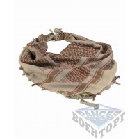 Шарф-шемаг арафатка хаки/коричневый хлопок (110х110 см)