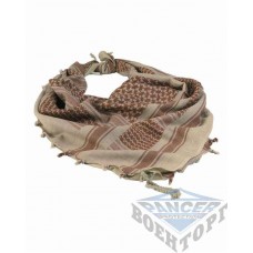 Шарф-шемаг арафатка хаки/коричневый хлопок (110х110 см)