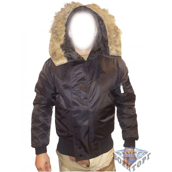 Куртка зимняя лётная N2B Аляска черная - 2930201