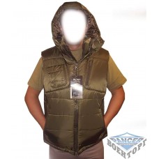 Жилетка MIL-TEC OD VEST WITH HOOD