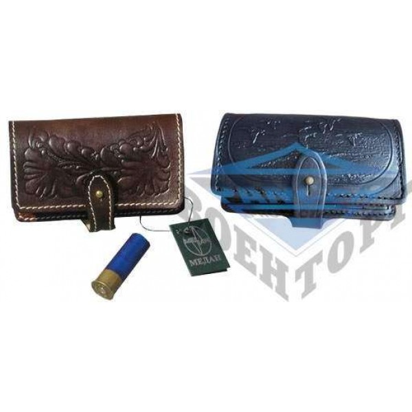 Подсумок кожаный с тиснением12 к. * 6 патр. - 2996851