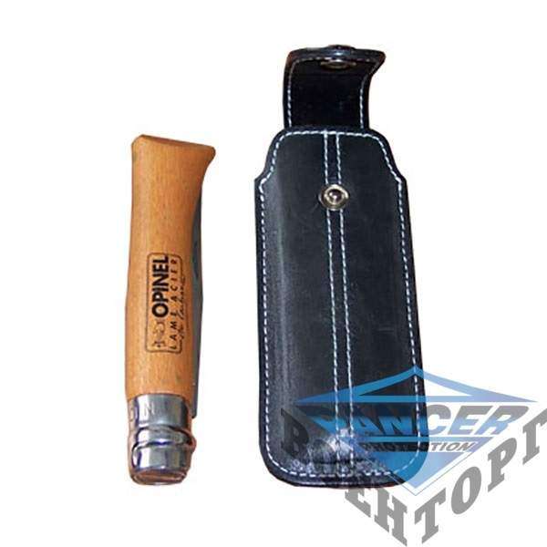 Чехол кожаный для складного ножа опинель №8 (длина в сложенном виде110мм) - 2996896