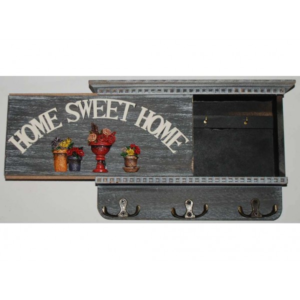 KC7008B Ключница с выдвижной панелью (деревянная) - 2999214