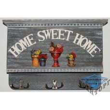 KC7008B Ключница с выдвижной панелью (деревянная)