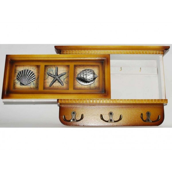 KC7008F Ключница с выдвижной панелью (деревянная) - 2999216