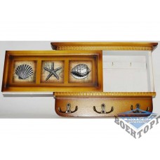 KC7008F Ключница с выдвижной панелью (деревянная)