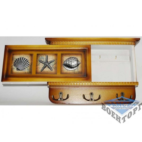 KC7008F Ключница с выдвижной панелью (деревянная) - 2999216