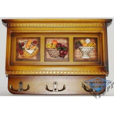 KC7008E Ключница с выдвижной панелью (деревянная)