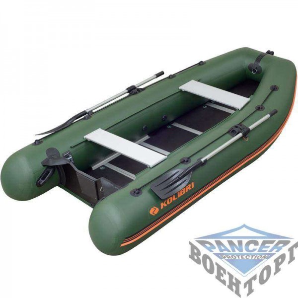 Надувная моторна лодка (с пайолом слань-книжка) Kolibri КМ-300DL ЗЕЛЕНАЯ/КАМУФЛЯЖ - 3008584