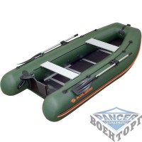 Надувная моторна лодка (с пайолом слань-книжка) Kolibri КМ-330DL ЗЕЛЕНАЯ/КАМУФЛЯЖ