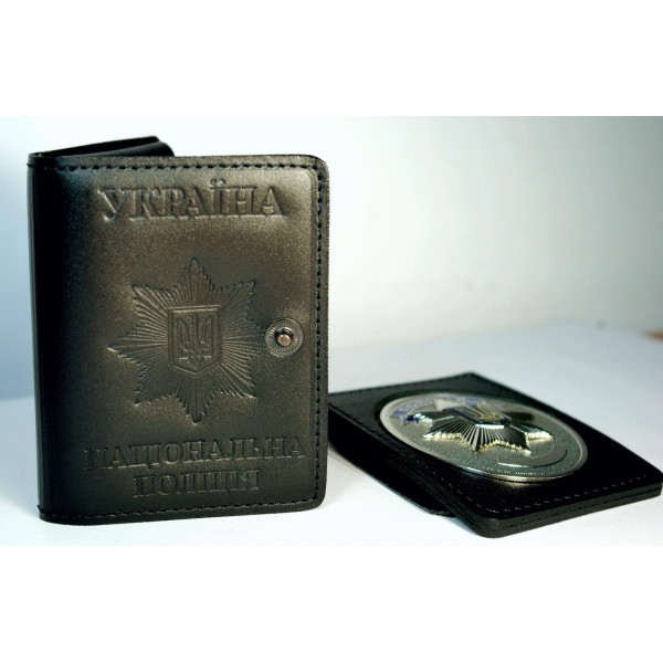 Обкладинка НПУ (під жетон + удост. кат.) комбінована - 3008679