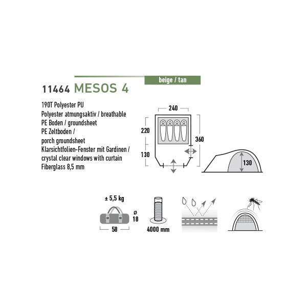 Палатка High Peak Mesos 4 - 3028548 Палатка High Peak Mesos 4 - 3028548