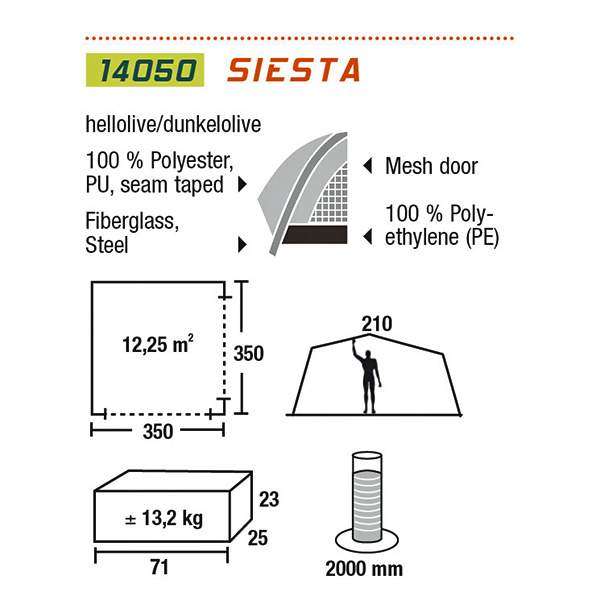 Палатка High Peak Siesta Gray - 3028551 Палатка High Peak Siesta Gray - 3028551