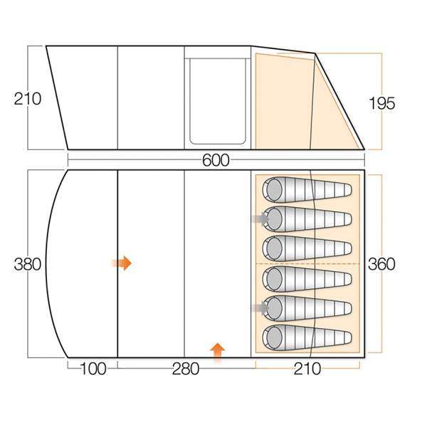 Палатка Vango Avington 600 Herbal - 3028555