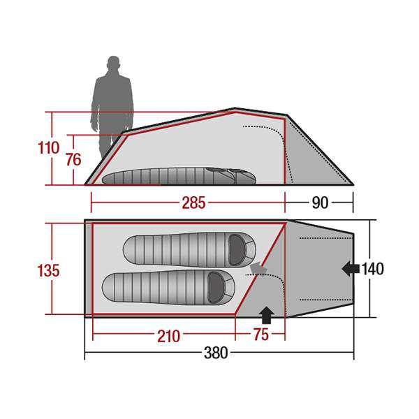 Намет Wechsel Outpost 2 Zero-G (Sand) + килимок Mola 2 шт - 3028557 Намет Wechsel Outpost 2 Zero-G (Sand) + килимок Mola 2 шт - 3028557