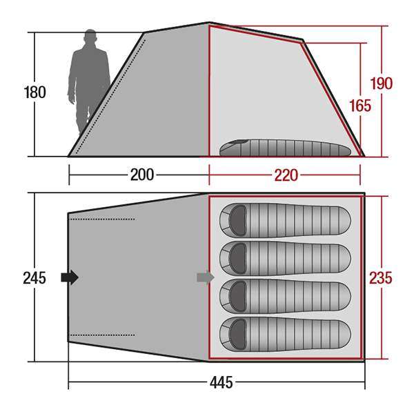 Намет Wechsel Voyager 4 Travel (Oak) + килимок надувний 4 шт - 3028559 Намет Wechsel Voyager 4 Travel (Oak) + килимок надувний 4 шт - 3028559