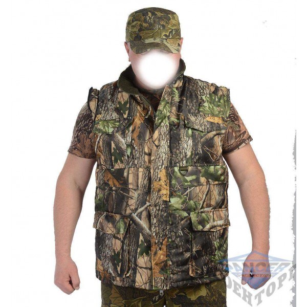 Куртка-жилет KODOR рис. Зеленый лист - 3049097