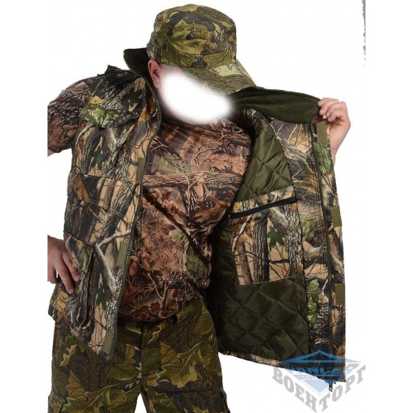 Куртка-жилет KODOR рис. Зеленый лист - 3049097