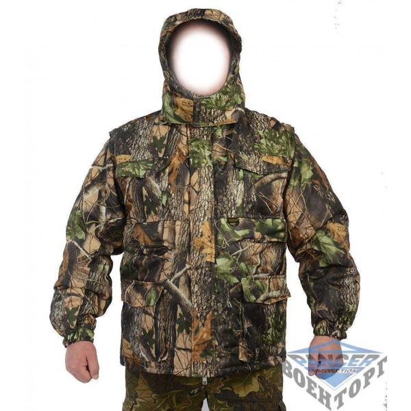 Куртка-жилет KODOR рис. Зеленый лист - 3049097