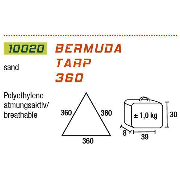 Тент High Peak Bermuda Tarp 360 sand - 3106311 Тент High Peak Bermuda Tarp 360 sand - 3106311