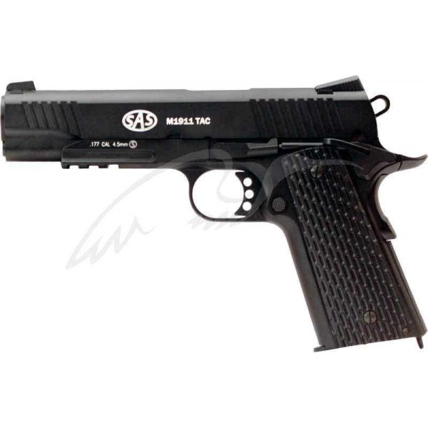 Пистолет пневматический SAS (M1911 Tactical) Blowback. Корпус - металл - 3110559 Пистолет пневматический SAS (M1911 Tactical) Blowback. Корпус - металл - 3110559