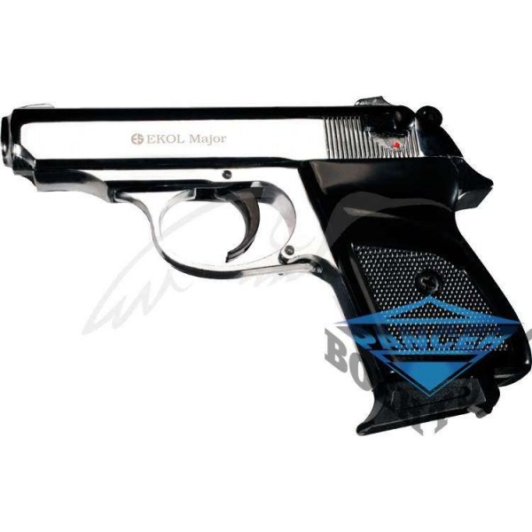 Пистолет стартовый EKOL MAJOR кал. 9мм. Цвет - серый хромированный - 3110591