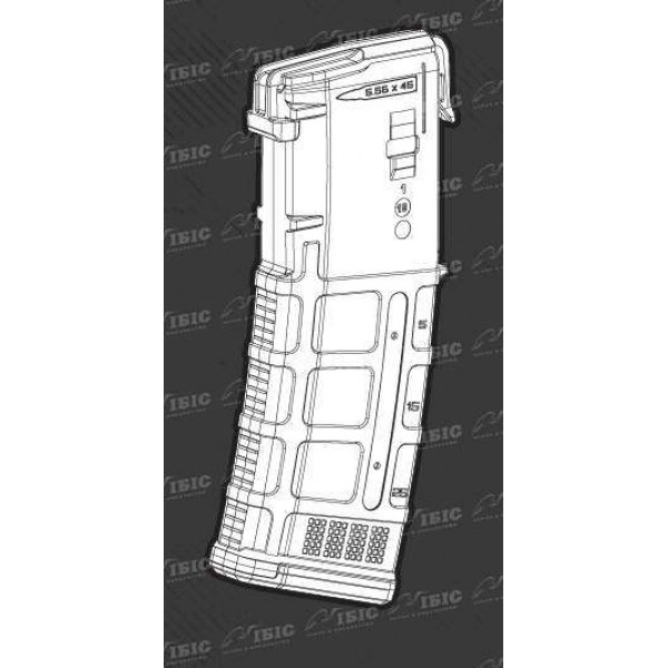 Магазин Magpul PMAG 223 Rem (5.56/45) на 30 патронов с окном Gen M3 черный - 3110810 Магазин Magpul PMAG 223 Rem (5.56/45) на 30 патронов с окном Gen M3 черный - 3110810