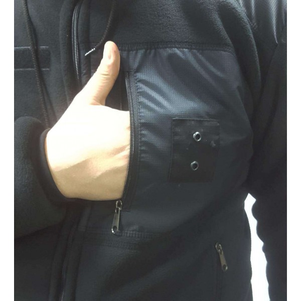 Черная кофта флис тактика Медведь на МЕХУ 450гр/м - 3116562