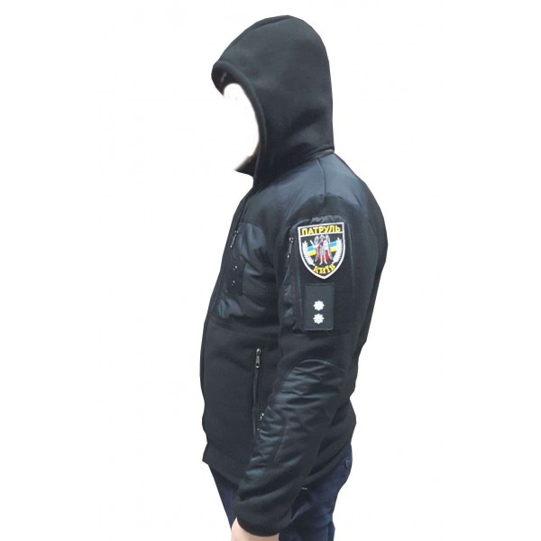 Черная кофта флис тактика Медведь на МЕХУ 450гр/м - 3116562